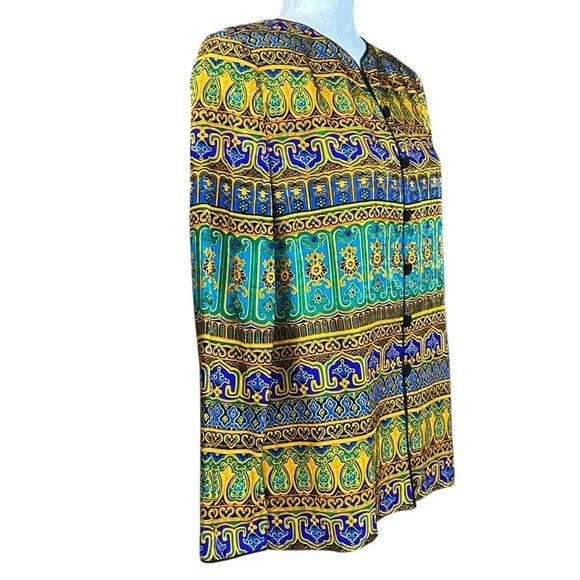 Vintage Adrianna Papell Silk Top 6 Evening Party Hoilday Vibrant Okd Money - Picture 3 of 10